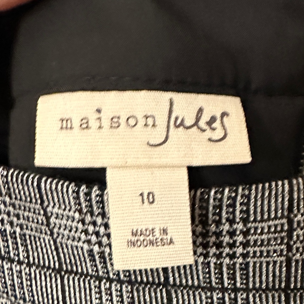 Maison Jules Gray Plaid Skater Skirt - Picture 3 of 4